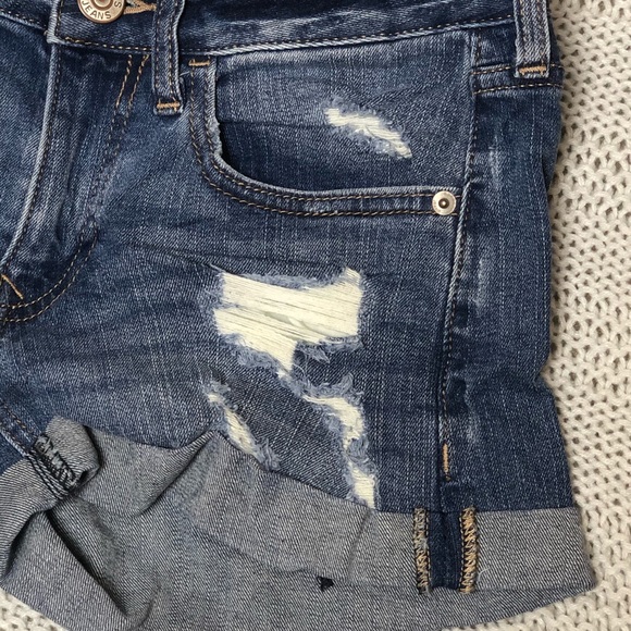 Express Low Rise Distressed Shorts - Picture 2 of 8